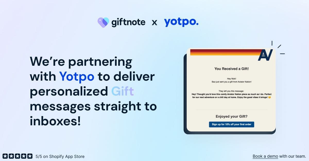 How Shopify Brands Are Turning Gifts Into Growth with Giftnote + Yotpo | Giftnote