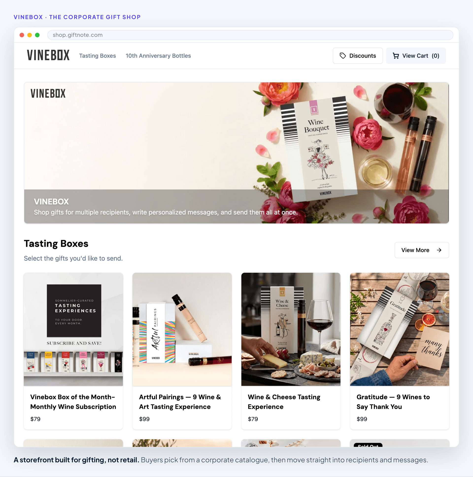 The VINEBOX corporate gift shop