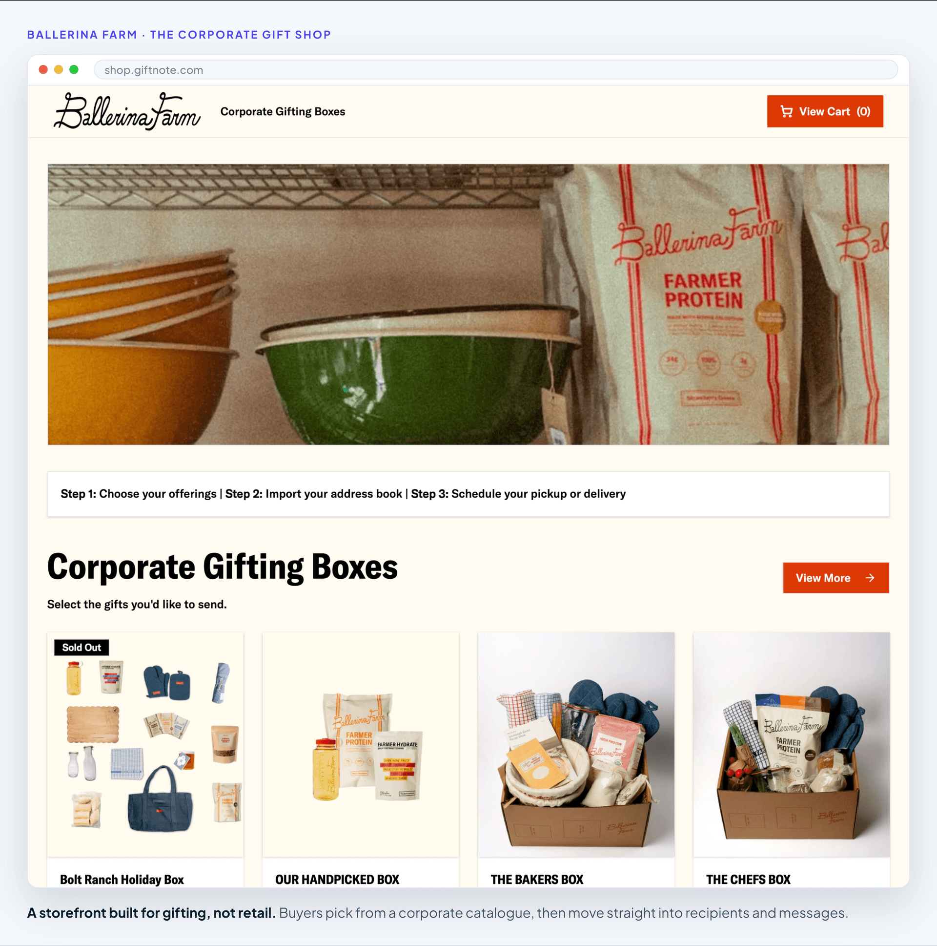 The Ballerina Farm corporate gift shop